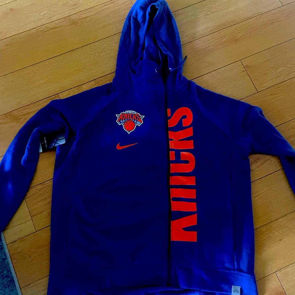 NWT Nike NBA Womens Blue New York Knicks Basketball Hoodie Size Large or L